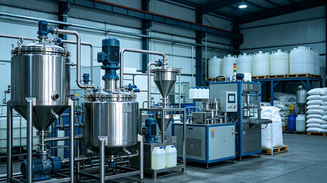 Equipamento de produ&ccedil;&atilde;o de adesivos industriais